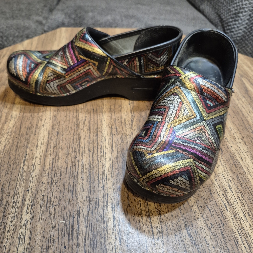 Dansko Multicolor Geometric Mules - image 2